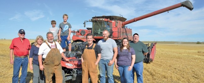 Rick Mercer with farmers