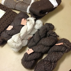 A variety of the fibre products the Juutis sell from their yaks.