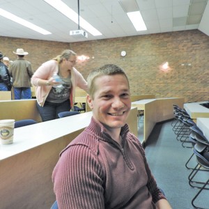 man at a classroom lecture