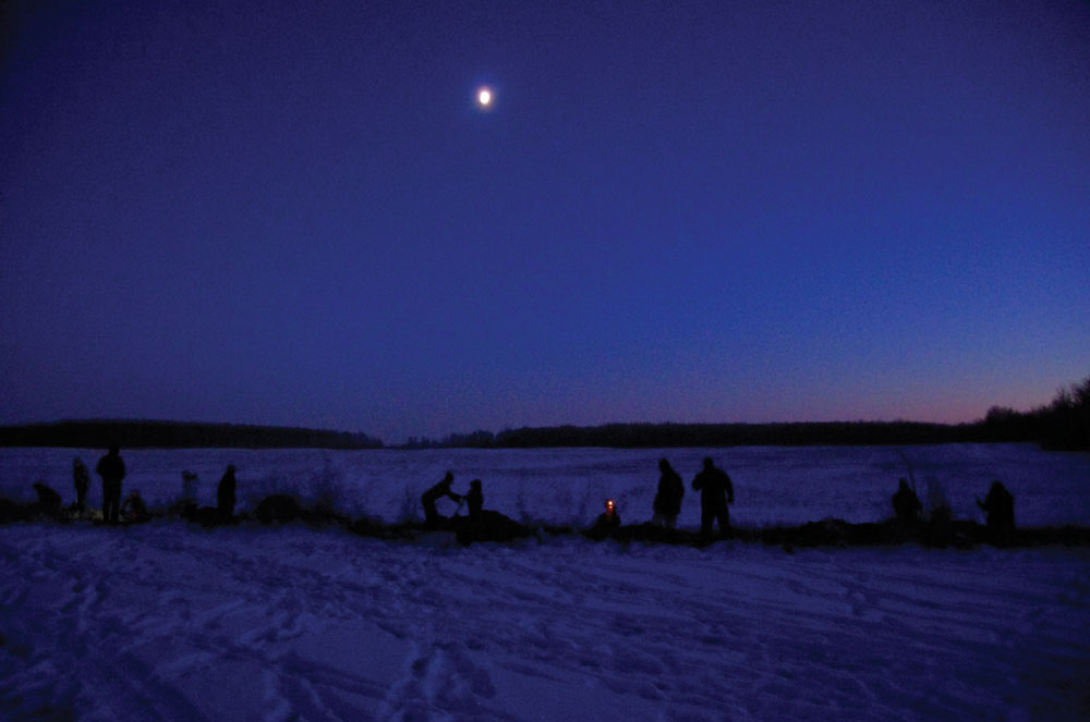 The students must keep digging in the dark if they haven’t completed their trenches.