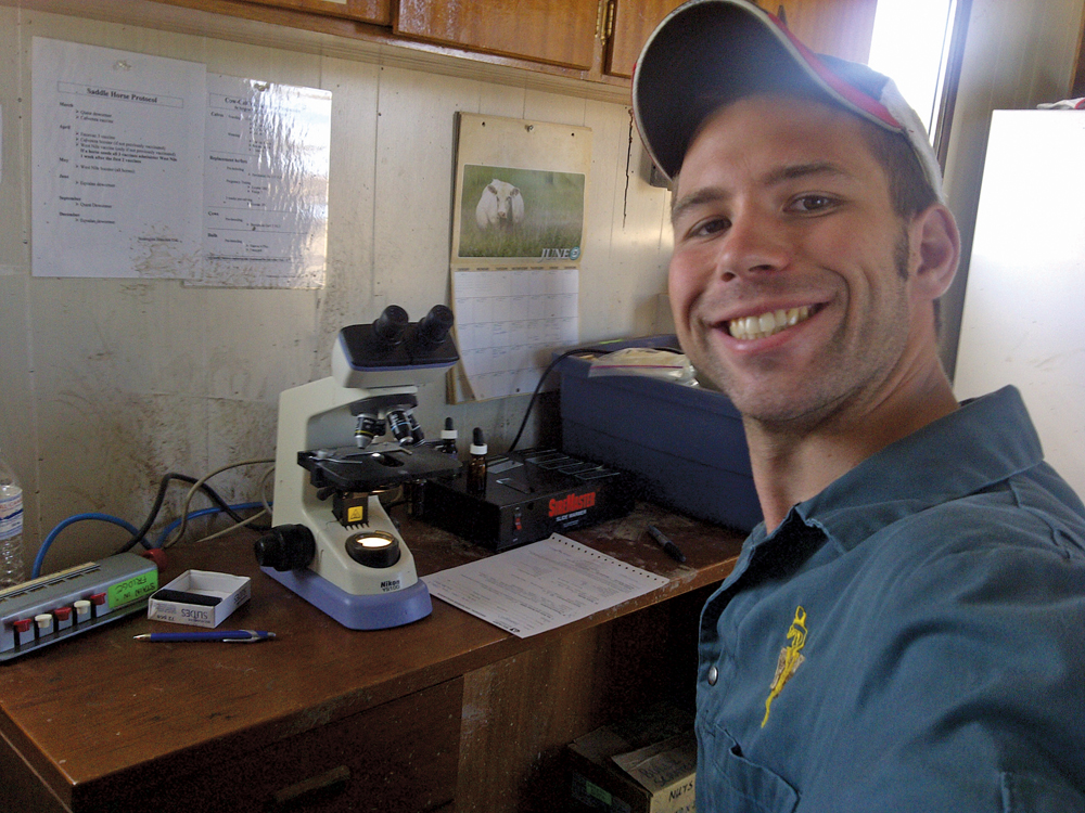 Keeping things nice and relaxed is key for safe handling, says Dr. Cody Creelman.