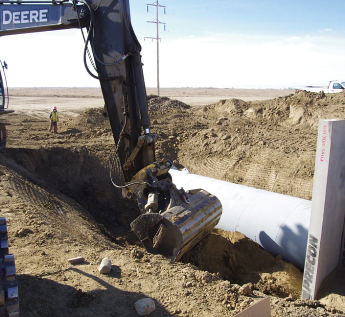 The Eastern Irrigation District has nearly tripled the number of kilometres of pipelines since 2001.