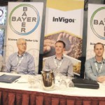 Bayer CropScience assembled a panel of farmers and agronomists to discuss some of its new InVigor canola varieties Nov. 27 during its agronomy summit. Steve Larocque farms and runs Beyond Agronomy at Three Hills, Alta., (l), Murray Hartman, Alberta Agriculture and Rural Development provincial oilseed specialist, Lacombe, Alta., Frank Groeneweg, Green Atlantic Farms, Edgeley, Sask., and Wes Anderson, agronomy manager, Richardson Pioneer, Regina, Sask.