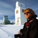 Jim Pearson at the historic P&H country grain elevator at Stettler.