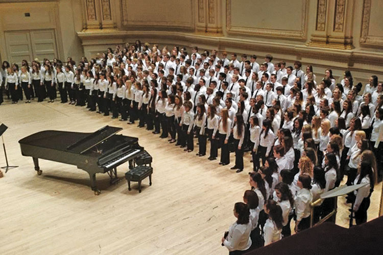 Choir group in Carnegie Hall.