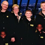 J.R. Wikkerink (r) with parents Wayne and Anne and brothers Dawson, Joseph, and David, created his novelty frozen dessert as a fundraiser and it has transformed the family farm.