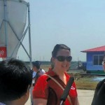 Alberta Nuffield scholar Cheryl Hazenberg is interviewed
during her trip to China.