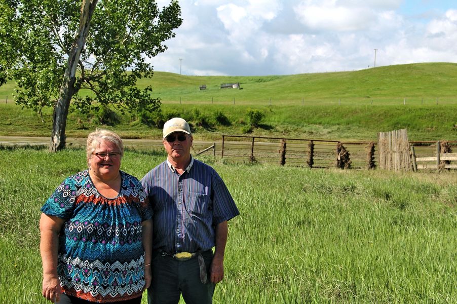 Cecilie and Duncan Fleming have given up repairing corrals and fencing on their low-lying land because 100-year floods are “coming every eight years.”