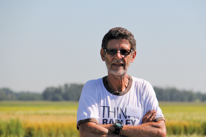 Research scientist John O’Donovan is looking at the risks and rewards of pre-harvest glyphosate application in malting barley.  Photo: Jennifer Blair