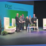 The University of Alberta’s faculty of agriculture held a panel with distinguished guests to celebrate the history of its faculty. From left, Bill Shotyk, Janet Fast, Stan Blade, Kim Campbell, Ed Stelmach, and Jim Hole.