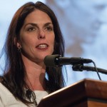 Julie Borlaug, pictured at a symposium in Washington last year, says farmers need to reach out to consumers.