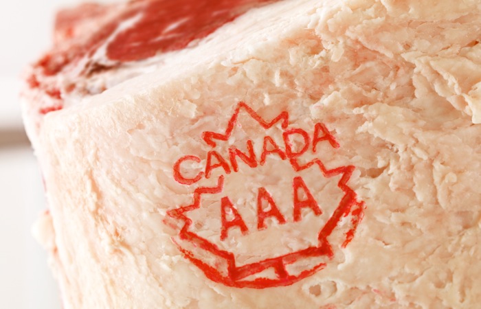 beef with grade AAA stamp