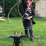 Just call her Maggie the Kid — this reporter’s mother tried her hand at roping a training dummy at horse camp late last month.