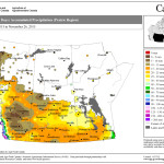 Normally around this time of year I put out the first snow cover map, but due to the light and variable amounts of snow received so far this year the map was basically a mess. Instead, I have gone with a map showing total precipitation during the 30-day period ending Nov. 26. While not all of this precipitation fell as snow, regions with the highest amounts currently have the deepest snow cover.