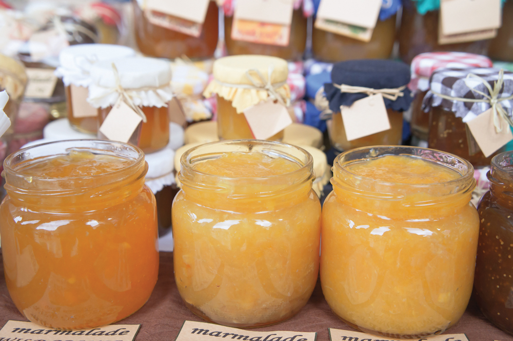Fruit jam at the market