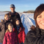 Shannon and Danny Ruzicka and children Madalynne, Joshua and Molly are only eating local food for a year.