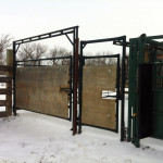 The entrance of Sean McGrath’s Bud Box, with one big gate on the left and a man gate on the right.