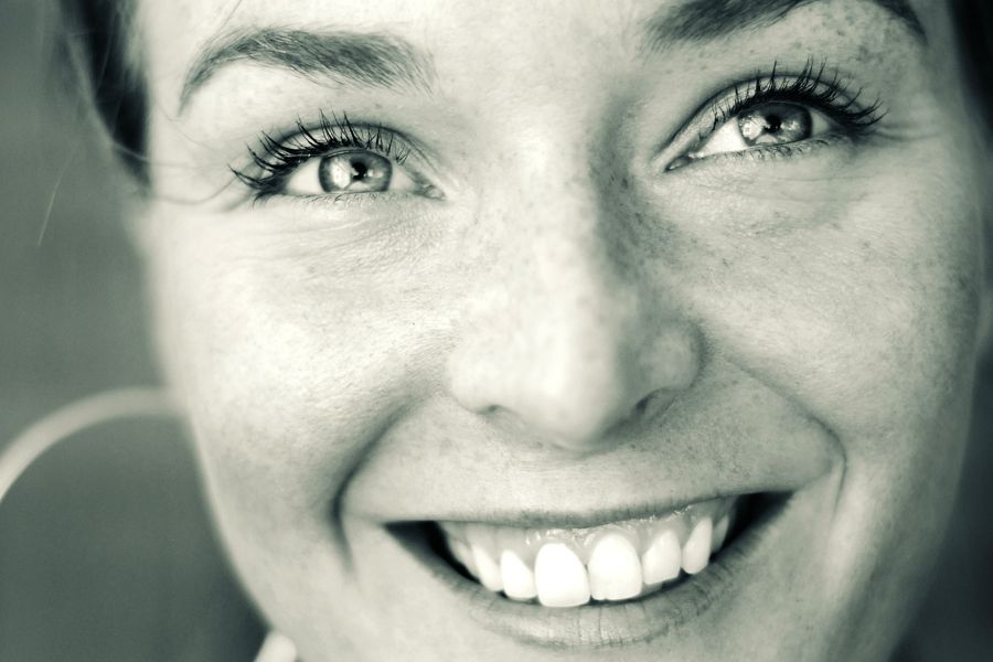 woman smiling