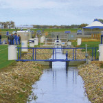 The demonstration canal system at Alberta Irrigation Technology Centre.
