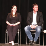 Emily Murray, general manager of the Cargill burger patty plant in Spruce Grove, and Andrew Brazier, director of the worldwide supply chain with McDonald’s Corporation, both presented the results of McDonald’s global pilot project.