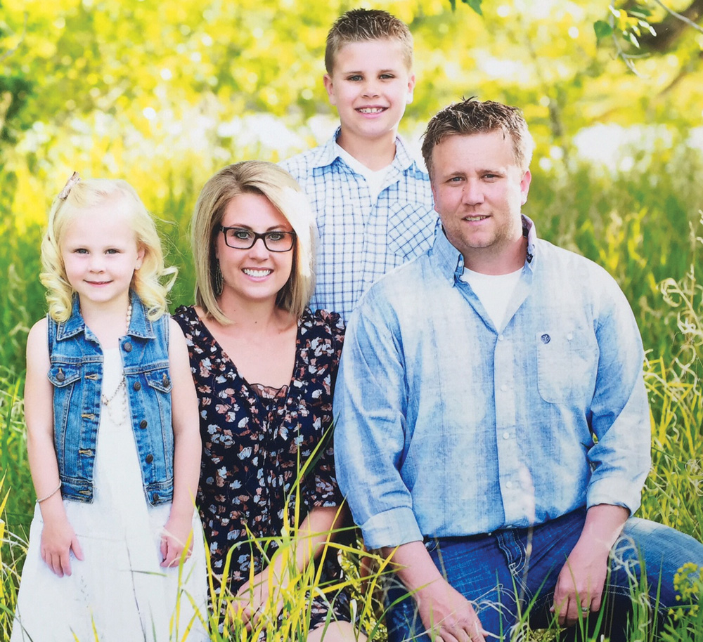 Kristen and Shane Schooten with their children Gracen and Berkley.