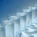 Studio shot of glasses of water