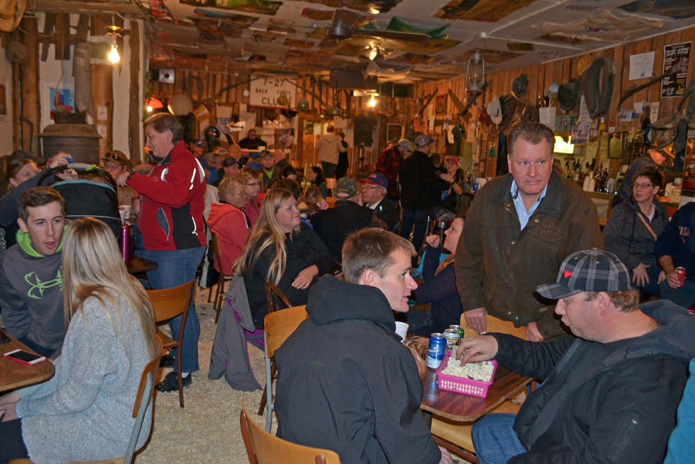 Pizza Night at Rowley’s Sam’s Saloon can attract up to 150 people in the town that has  only eight permanent residents.