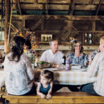 A Seat at our Table organizers hope to dispel some of the common myths about agriculture through a series of long-table events,
like this one at 7K Panorama Ranch near Millarville in 2015.