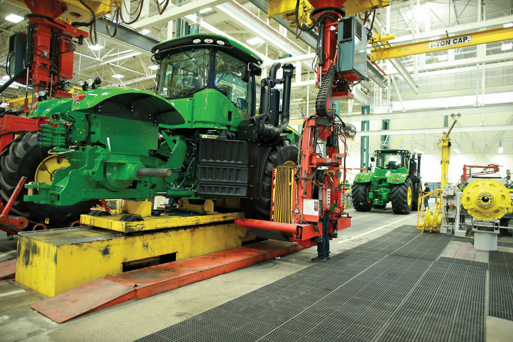 Since most farm equipment is imported from the U.S., the rise in the Canadian dollar will lower the tab  for new machinery.