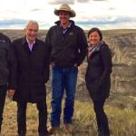 James Hargrave (second from right) in September 2016 with provincial Agriculture Minister Oneil Carlier, Medicine Hat MLA Bob Wanner and Environment Minister Shannon Phillips.