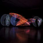 The Golden Circle 4-H Club uses glow-in-the-dark Hula Hoops for a poi performance.