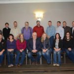 Alberta Beef Producers 2018 board: In the front row (left to right) are John MacArthur (Fairview), Sheila Hillmer (Del Bonita), finance chair Melanie Wowk (Beauvallon), chair Charlie Christie (Trochu), vice-chair Kelly Fraser (Red Deer County), Cathy Sharp (Lacombe), Jesse Williams (Hanna). In the back row are Colin Campbell (Bon Accord), Assar Grinde (Bluffton), Tim Sekura (Rocky Rapids), Ken Stanley (Westlock), Tim Smith (Coronation), past chair Bob Lowe (Nanton), Brad Osadczuk (Jenner), Fred Lozeman (Claresholm) and Chris Israelson (Didsbury). Missing is Garth Porteous (Bow Island).