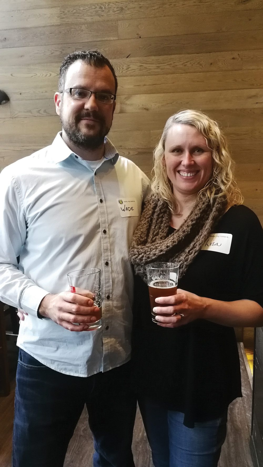 Wade Bendfeld and wife Lisa at the inaugural meeting of  the newly formed provincial association for hops growers.