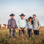 Fifth-generation rancher and super volunteer David Sibbald with wife Mary Beth and sons Dylan and Adam at the family ranch near Cochrane.