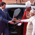 Prime Minister Justin Trudeau shakes hands with his Indian counterpart Narendra Modi
at a ceremonial reception in New Delhi last month.