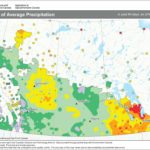 This map shows the total amount of precipitation that has fallen across the Prairies so far in 2018 as a per cent of the long-term average. You can see that it has been a dry start to the year across most of agricultural Manitoba and north-central Alberta. Elsewhere, precipitation has been near to above average.