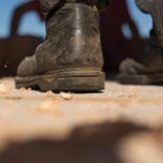 Safety experts say the heels of your feet actually slip a little bit with every step. Add some wood shavings, sawdust, or other common construction debris and you’ve increased the odds of a “fall on the same level”
— one of the most common causes of lost-time WCB claims.