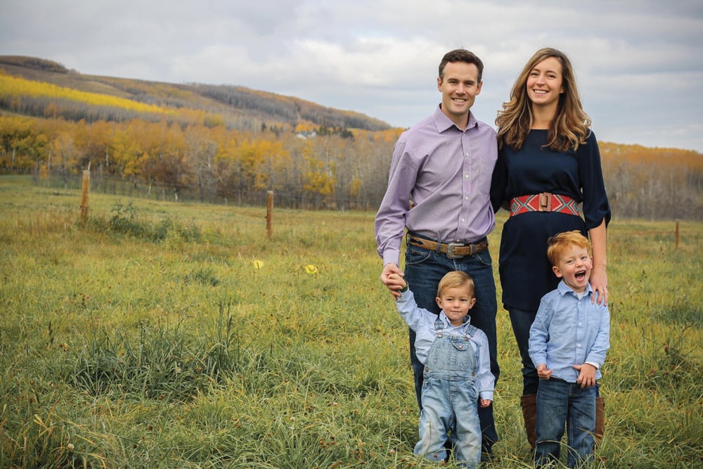 Ben and Steph Campbell didn’t have millions for enough land and cows for a conventional ranch, so they went the direct-marketing route. The couple (pictured here before the birth of their third son) operates Grazed Right, one of about 2,000 farms in Alberta that sell directly to customers.
