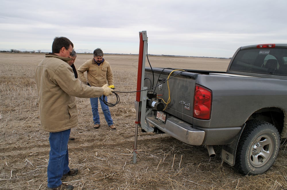 There are a variety of soil sampling methods. Core or tube sampling is recommended as augurs and corkscrew devices tend to mix soils  from different depths.