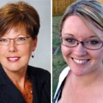 Brenda Schoepp (l) and Jennifer Blair each took home an award at the recent Canadian Farm Writers Federation conference.