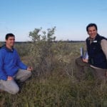 Grassland bird species provide a lot of value to livestock producers, say grassland habitat experts Curtis Hullick (left) and Christian Artuso.