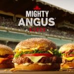 A McDonald’s Canada commercial (featuring its Angus burgers and the Calgary Stampede) prominently displays the CRSB logo.