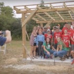 One of the community service projects constructed by Club to Club Exchange participants this summer was a picnic structure at the exhibition grounds in Barrington, N.S.