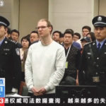 A still image taken from CCTV video shows Canadian Robert Lloyd Schellenberg on Jan. 14 in court, where on retrial for drug smuggling he was sentenced to the death penalty in Dalian in China’s Liaoning province.