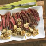 Strip steak with mushrooms. (Photo courtesy Canada Beef Inc.)