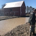 Tom Geisler surveys damage to his farm, following flooding at Winslow, Neb., northwest of Omaha, on March 20, 2019. (Photo: Reuters/Humeyra Pamuk)