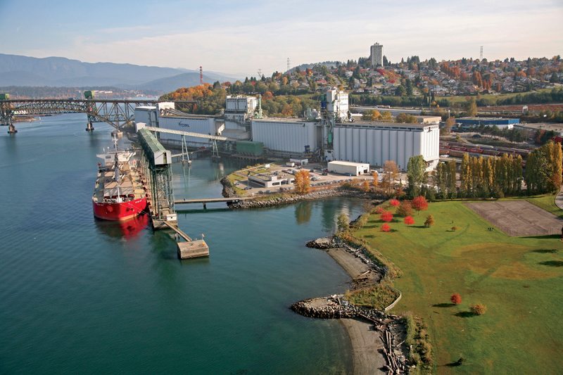 Richardson International’s deal to buy some assets of Viterra includes a stake in Vancouver’s Cascadia grain port terminal. (Viterra.com)
