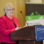 Senator JoAnne Buth, shown here speaking to the Canadian Renewable Fuels Association in Ottawa in April, will become CEO of Cigi in September. (SenatorButh.ca)