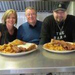 Welland, Ont. MP Malcolm Allen, shown here at centre in January with local restaurateurs Tarina Richard-Ash and Pete Kouretsos, on Wednesday launched the NDP’s food strategy. (MalcolmAllen.ndp.ca)
