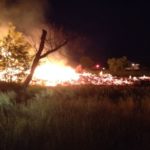 Manitoba’s historic Criddle/Vane farmhouse vanished by fire Wednesday night. (Photo courtesy Blue Hills RCMP)
